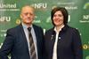 NFU Cymru president Abi Reader and deputy president Paul Williams