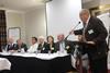 (L to R): Malcolm Mitchell (SRUC); Collin Willson (FSA); Vasco Antunes (DG Sante); Derek Williams (FDQ); Tasha Sexton (Capestone Organic Poultry); Craig Kirby (AIMS); Gavin Morris (Dunbia) and Charlie Mason (HSA). Photo credit: HSA.