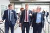 L r Eric Bredholt chairman Danish Crown Jais Valeur CEO Danish Crown Michael Gove MP Secretary of State Defra
