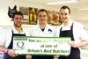 Black Barn Butchers, from left to right: Tim Bicknell (apprentice), David Mitchell (director) & Damon Buckingham (shop manager)