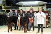 Pictured with the 2014 Skipton Christmas prime beef supreme champion are, from left, Edward Fawcett, co-judge Joe Woolley, William and Carl Fawcett, co-judge and buyer James Robertshaw, and Jimmy Fawcett.