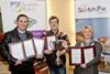 Tom and his wife Norah received their awards from celebrity judge at the event, Les McKeown from the Bay City Rollers at the Westerwood Hotel, Cumbernauld.