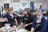 Elwen Roger speaking with teachers during workshops.