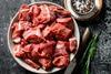 Raw diced beef