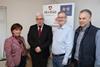 Mr Pim Van Ballekom, vice president of European Investment Bank (2nd left) is pictured with Diane Dodds MEP, Tony O’Neill, Dunbia deputy chief executive (2nd right) and producer Malcolm Keys (r).