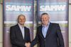 SAMWs new executive manager Martin Morgan left with SAMW president Frank Clark