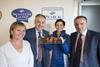 Aldi Specially Selected Scottish Pork bacon is launched with Cabinet Secretary Richard Lochhead with (LtoR) Marion MacCormick and Kirsty Fox from Aldi and QMS Chairman Jim McLaren.