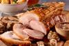 Roast Leg of Pork with Pear and Sausage Stuffing Balls AHDB Copy