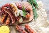 iStock cooked sausages mustard