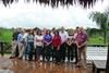 Dominican Republic's Ministry of Agriculture officials and staff at the Los Angeles ranch.