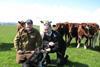 Ross-shire livestock farmer and QMS board member John Scott pictured with Dougie Campbell, Senior Inspector with the Scottish SPCA.