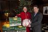 Pictured is Farmer Rob Caldecott with Chelsea Pensioner Dave Thomson.