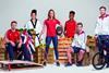 The six Team GB athletes who will be the face of the Aldi campaing. Picture L-R: