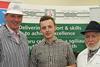 Peter Rushforth from Swans Farm Shop, Mold with the judges in the Welsh heat of the WorldSkills competition.