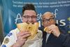 MasterChef presenter Gregg Wallace pictured with MasterChef: The Professionals winner Jamie Scott at the launch of the bid for PFN status for the Forfar Bridie.