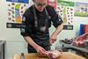 2 Ben Roberts giving a PGI Welsh Lamb butchery demonstratio