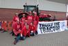 BPEX chairman, Stewart Houston (a Sunderland supporter) is pictured in the tractor outside the club along with Richard Cattell and Ladies in Pigs.