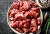 Raw diced beef