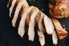 Cooked sliced chicken