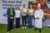 Global Burger Challenge Winners Zuzanna Lewandowska and Ellen Lauder are presented with their prizes