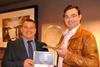 Simon Nicholson of MRC presenting Nigel Ovens of Mearns T McCaskie the prize for the best Speciality Burger.