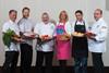 The six leading St Andrews chefs who have created the menu for the St Andrews Food and Drink Festival dinner (L-R): Alan Matthew of the Fairmont St Andrews, Geoff Smeddle of the Peat Inn, Ian MacDonald of The St Andrews Links, Susan Pieraccini of Roc…