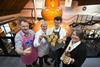 (L to R) Farmer Matthew Mauchlen, Gary Conacher from Butcher Simon Howie, Andrew Hamer Chef and Patron Wilde Thyme and Lesley Williamson Business Development Manager at Glenturret sampling smaller versions of the “Strathearn Pie” with a wee dram of G…