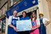 Billy Hoy from Findlays of Portobello, judo Olympian Sarah Clark and QMS health and education executive Jenni Henderson launch the Schools Meat Voucher Scheme at Findlays of Portobello.