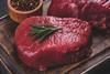Raw beef steak
