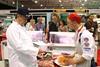 IoM chief executive Keith Fisher is pleased to be involved in Meatup again. Keith is pictured with a young butcher at Meatup 2015.