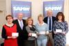 (L-R) Dr Rosalie Wilkie, TCCL Lodge; Ian Anderson, SAMW executive manager; Fiona Scott, Quarriers; Penny Dickson, The Sandpiper Trust; Alan McNaughton, SAMW president, and Jayne Forbes, Macmillan. (The presentation to Beatson was made separately).