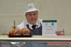 Welsh Pork Butcher champion Clinton Roberts with his winning display.