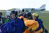 L - R, Tulip Bugle's charity parachutists Georgina Windley and Amy Mundy.