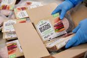 Beyond Meat Burger Patties Being Packaged