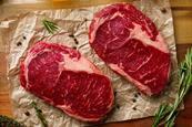 Raw beef steaks