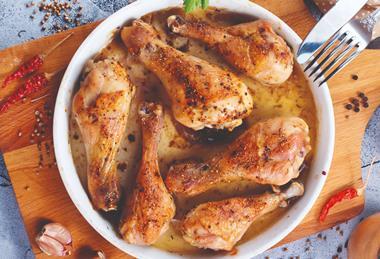 Cooked Chicken drumsticks