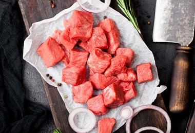 Diced beef