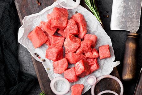 Diced beef