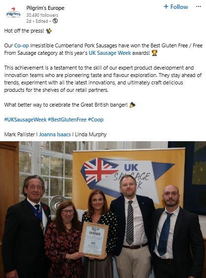 UK Sausage Week 2024 Activity Pilgrim's Europe