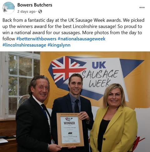 UK Sausage Week 2024 Activity Bowers Butchers