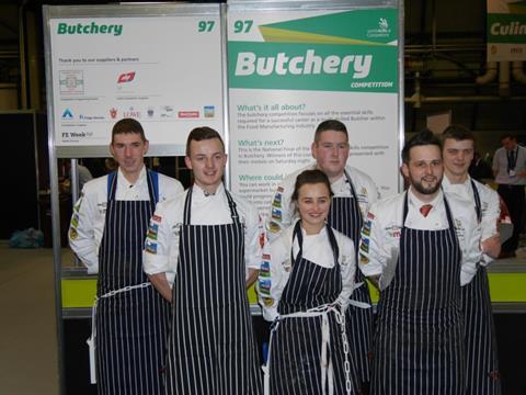 The WorldSkills butchery competition finalists.