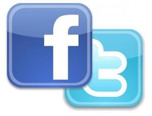 Facebook and Twitter logos