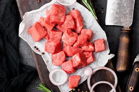 Diced beef