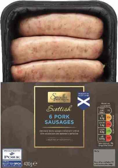 ALDI Specially Selected Scottish Pork Sausages 1