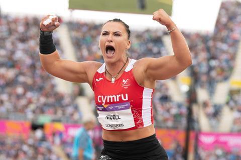Welsh athlete Adele celebrating - photo credit Gary Mitchell