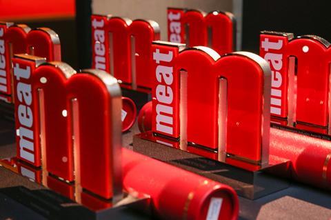 Meat Management Industry Awards trophies
