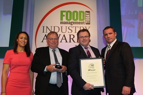 PTF director general, Terry Jones at the recent FMT Awards collecting the award for Best Trade Organisation.