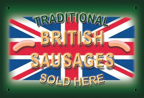 Traditional British Sausages sign v2