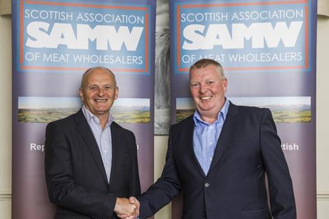 SAMWs new executive manager Martin Morgan left with SAMW president Frank Clark 