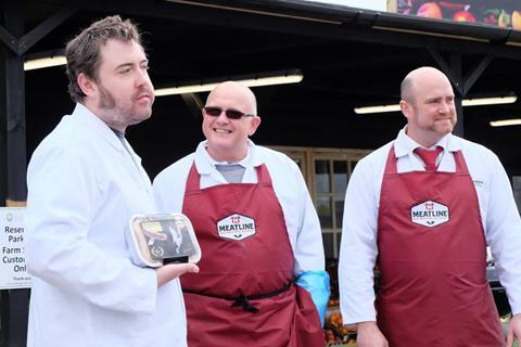 Meatline sausages Left NICK HELM Middle STEVE SIMS Meatline MD – older brother Right WESLEY SIMS Meatline MD younger brother 